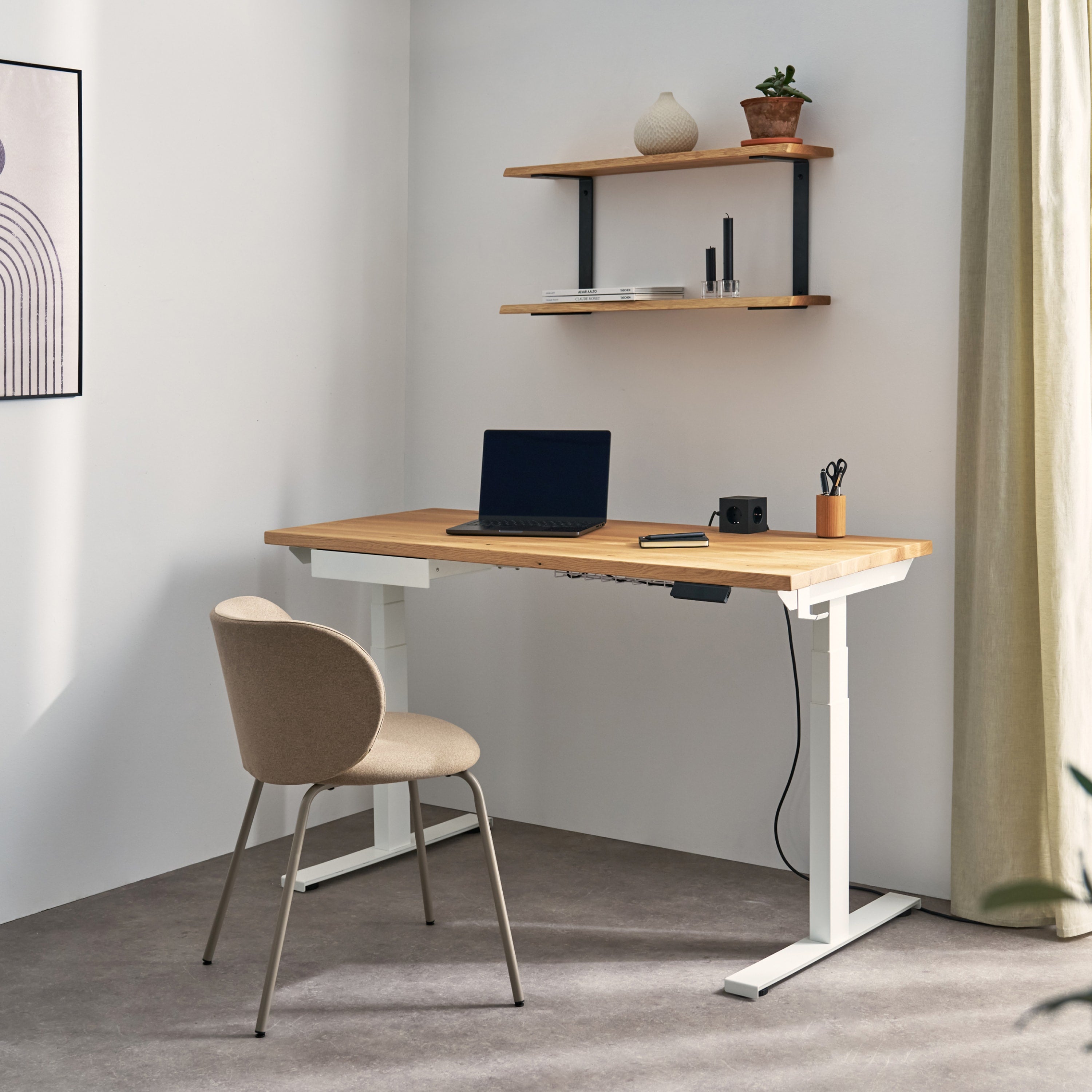 Height-adjustable table frame ECKIG