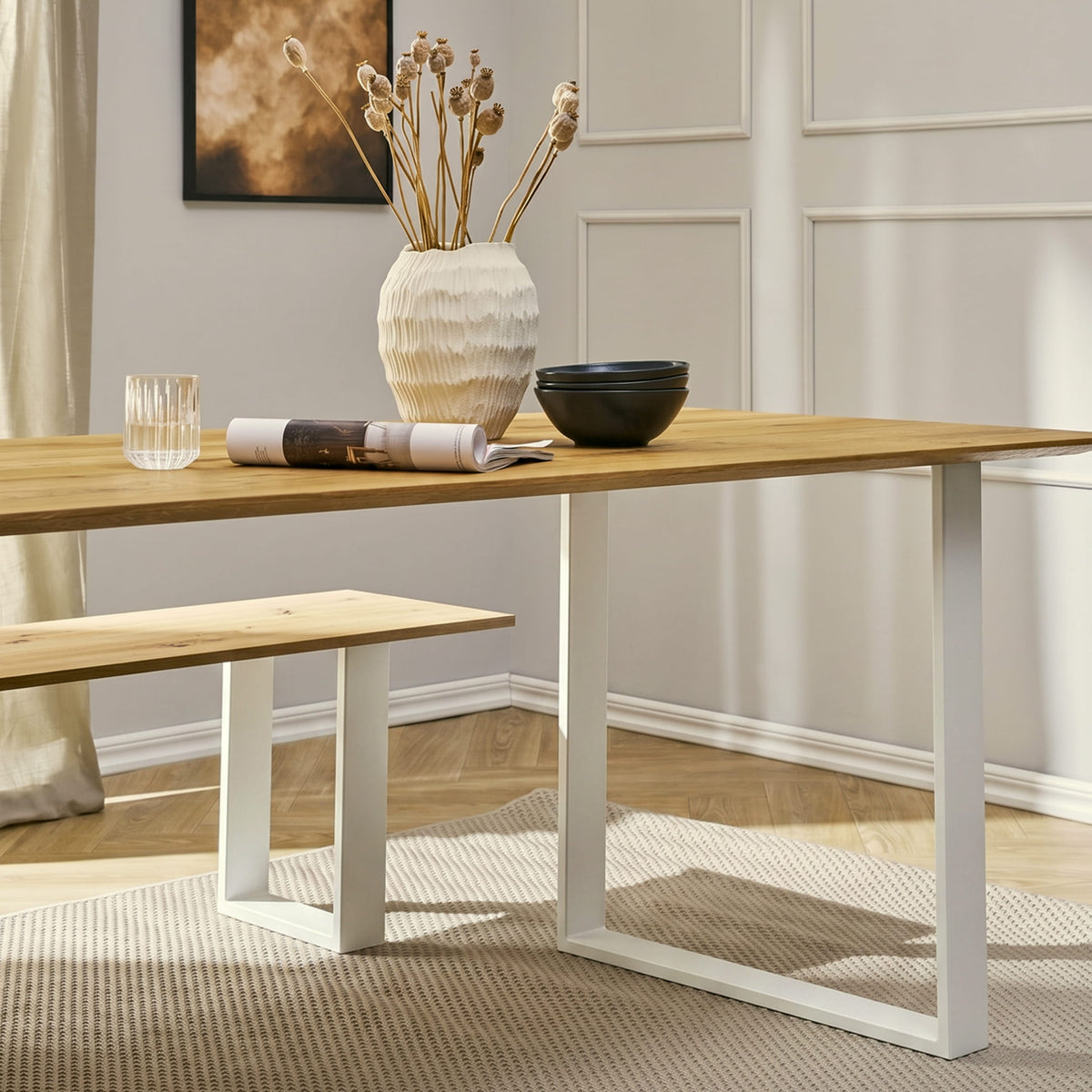 Set of 2 furniture runners RECHTECK
