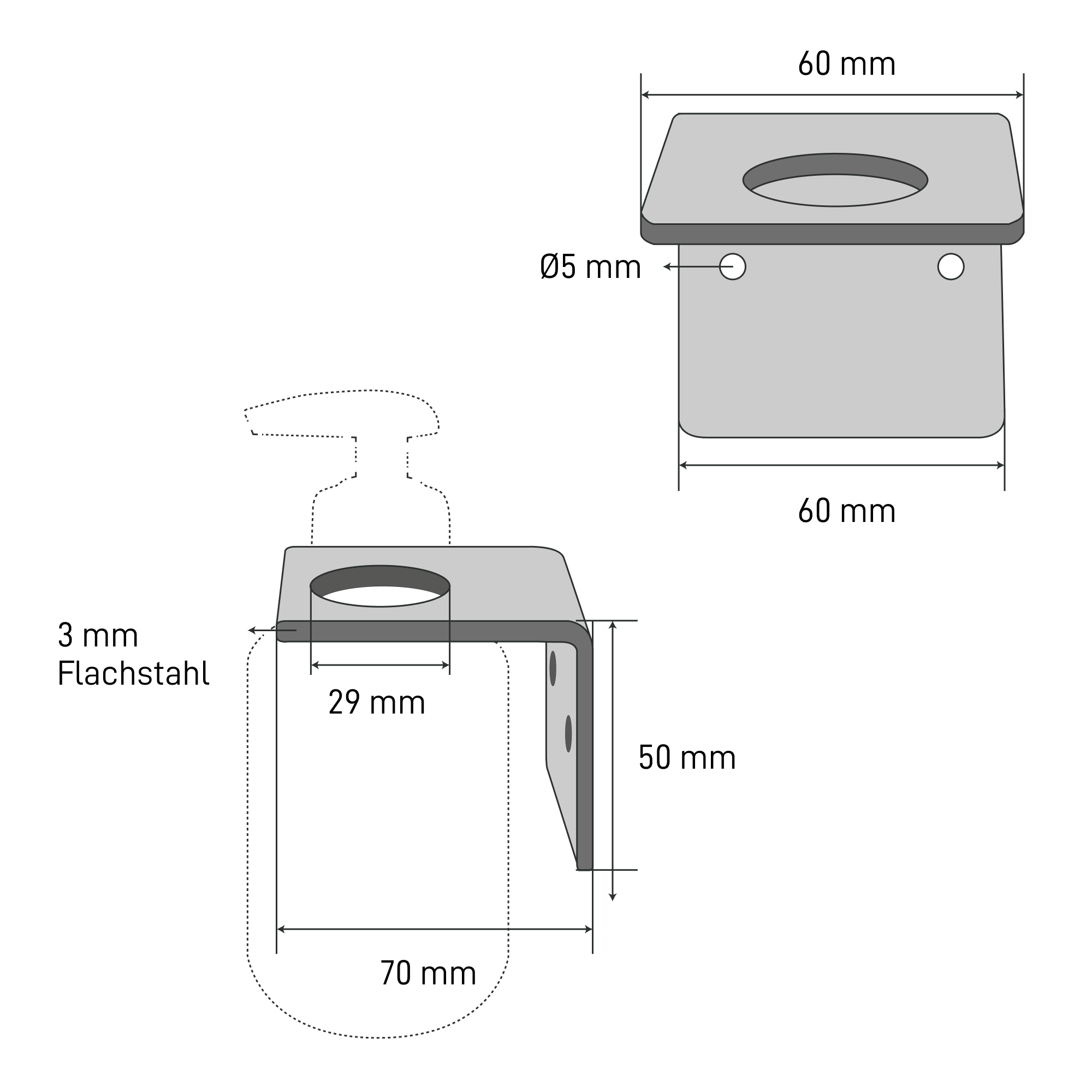 De afmetingen
