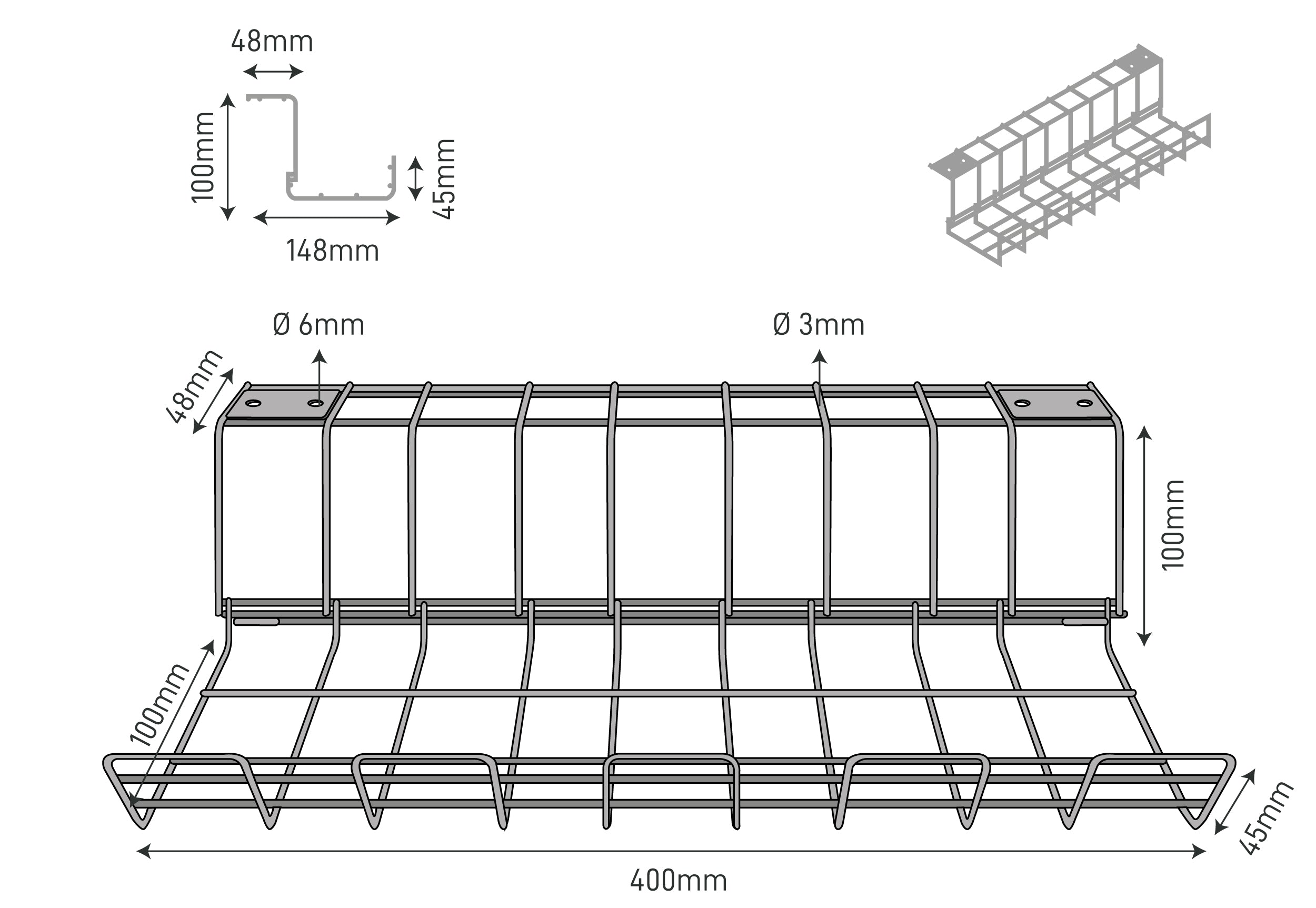 De afmetingen