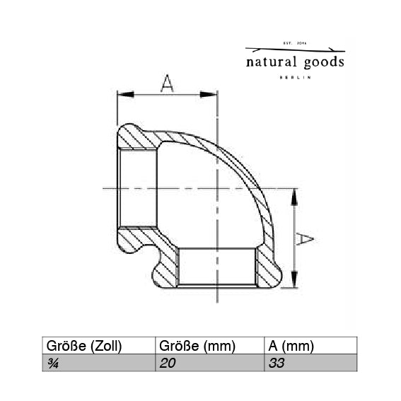 LEIDING TOEBEHOREN ¾ inch