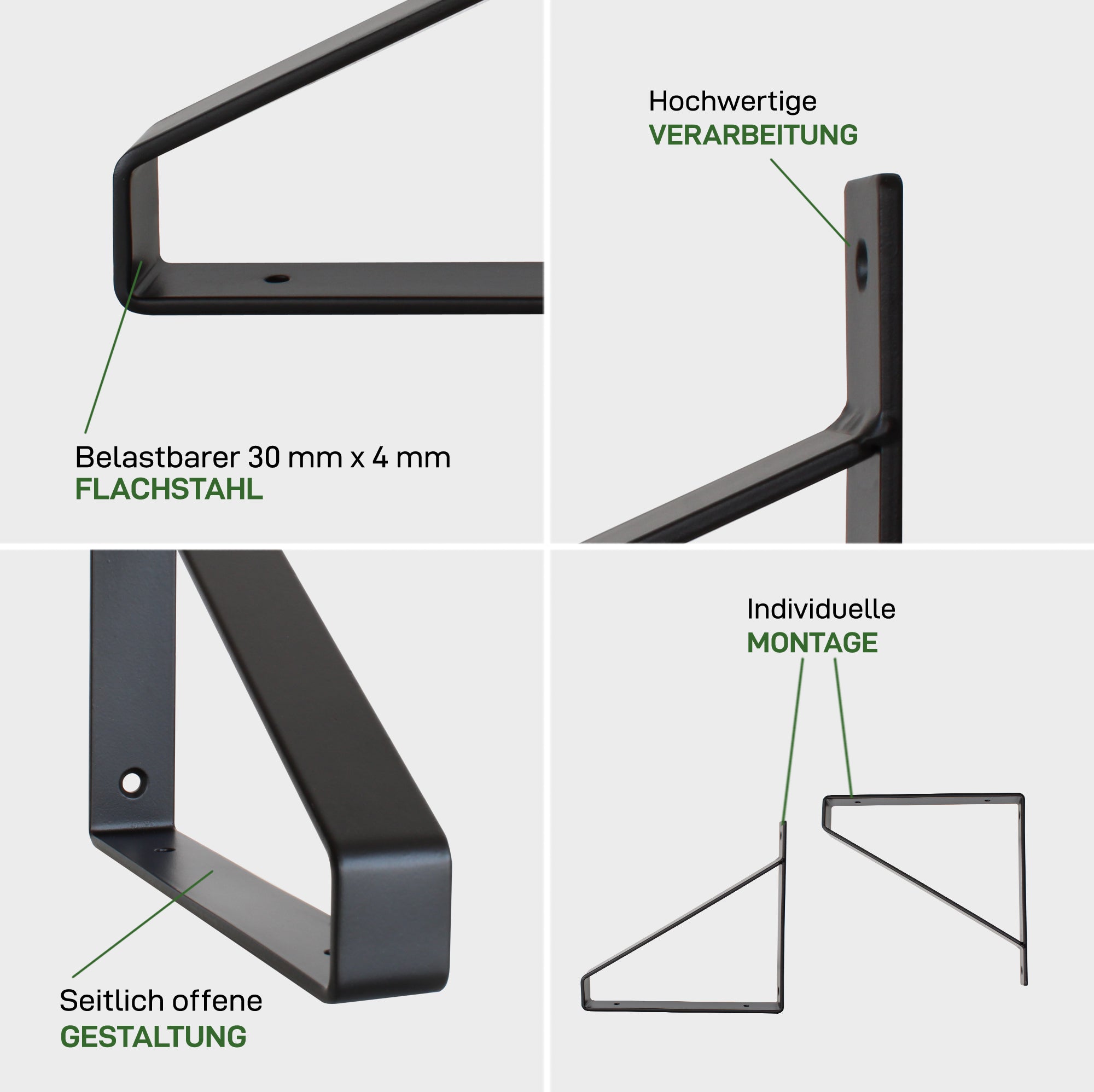 Set of 2 shelf brackets BERLIN-MITTE