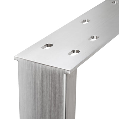 Set of 2 furniture runners RECHTECK - stainless steel