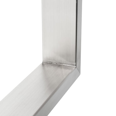 Set of 2 furniture runners RECHTECK - stainless steel