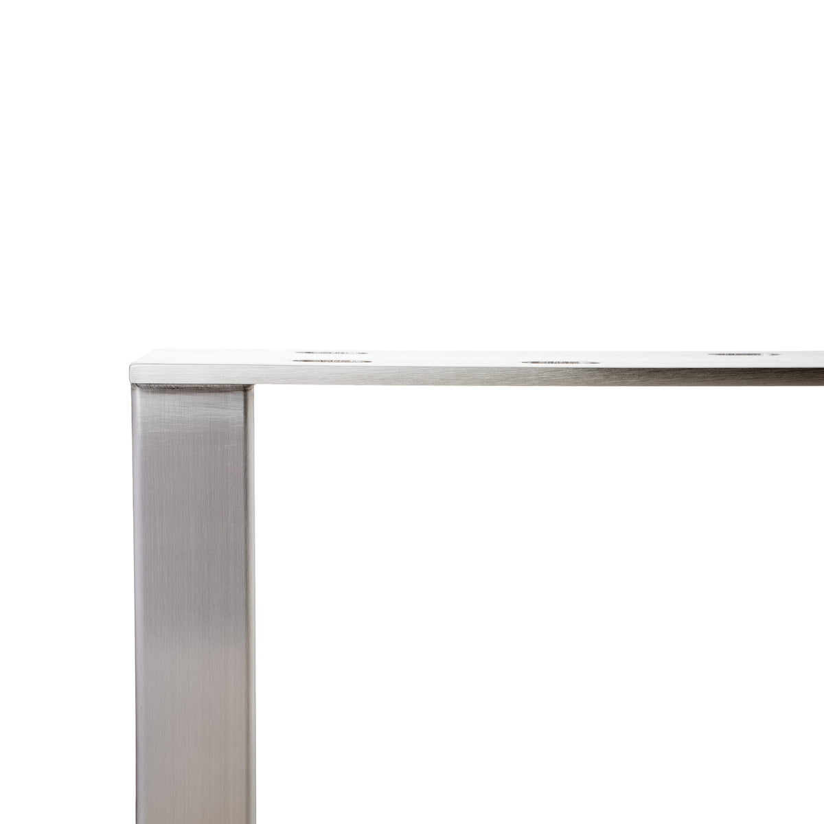 Set of 2 furniture runners RECHTECK - stainless steel