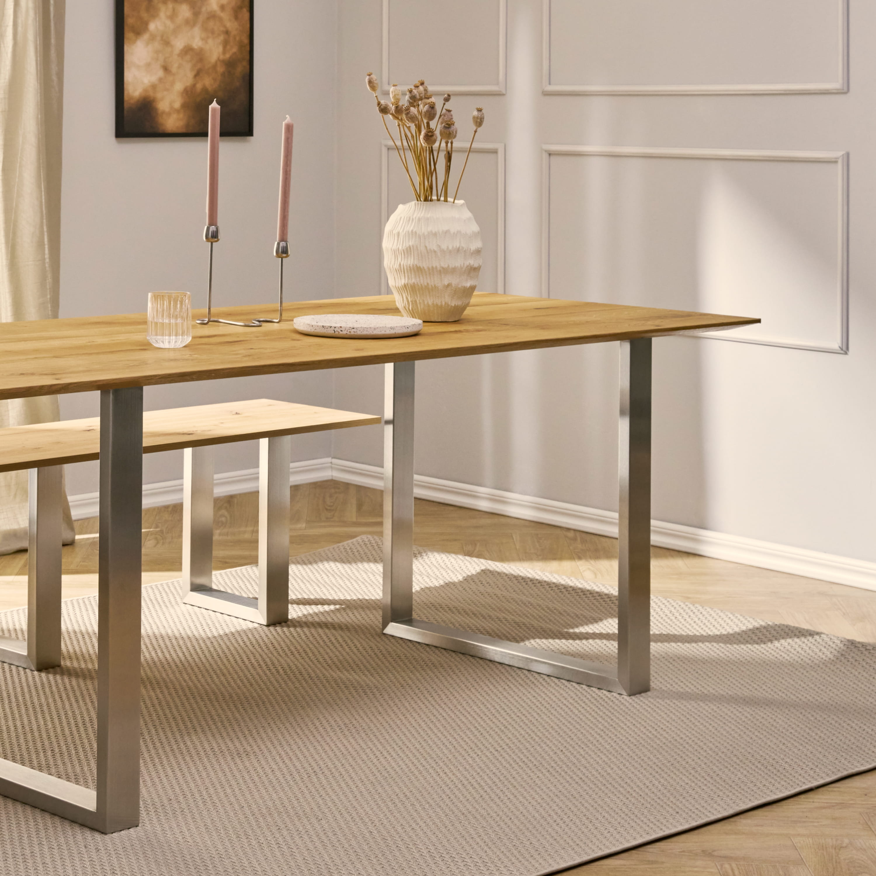 2 Set Möskufen rechthoek - roestvrij staal