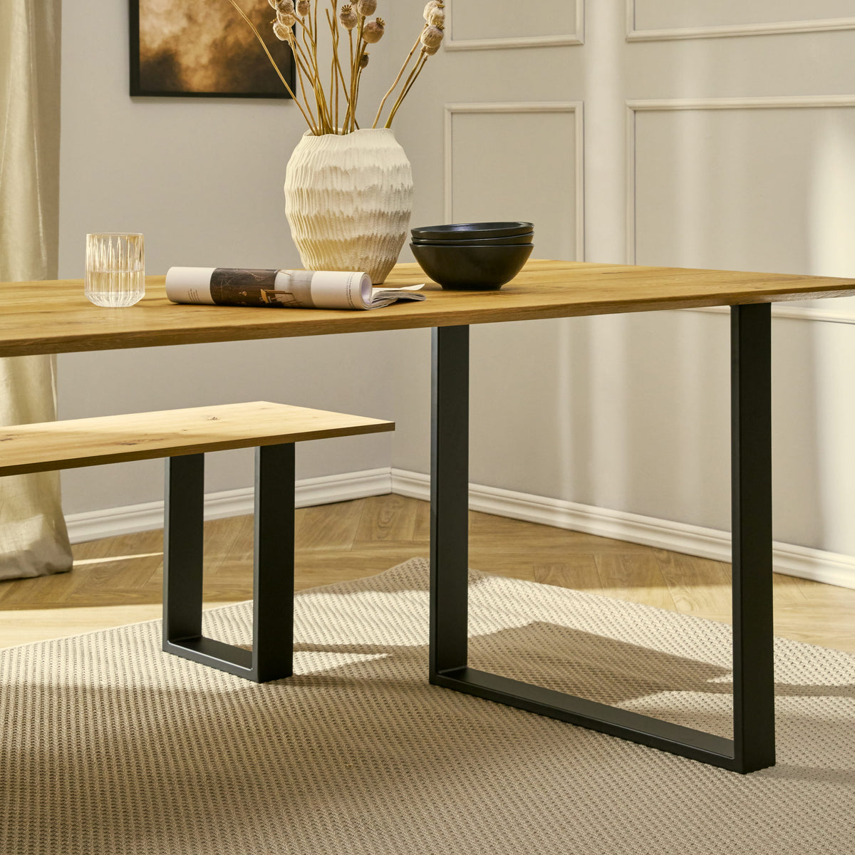 Set of 2 furniture runners RECHTECK
