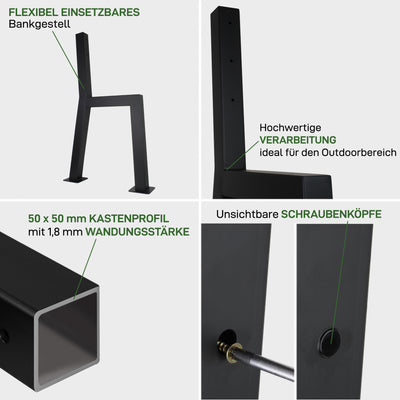 2er Set Bankgestell h-FORM