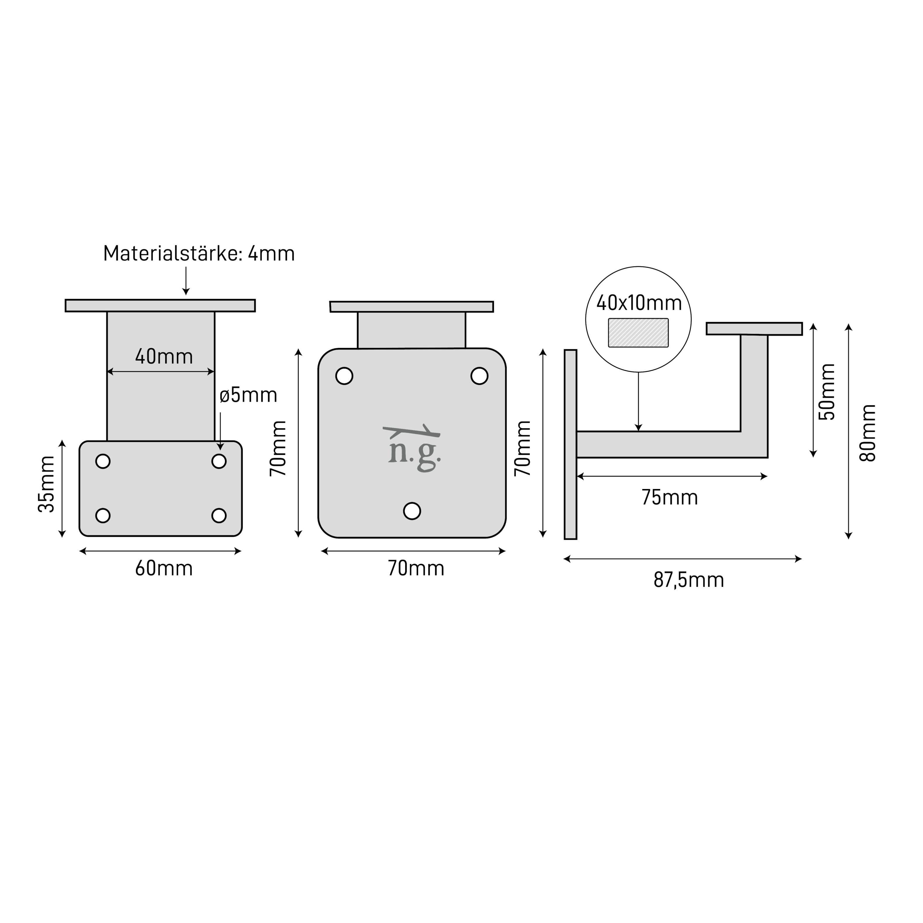 Handlaufhalter WIDE