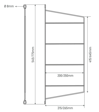 Set of 2 shelf brackets TEGEL