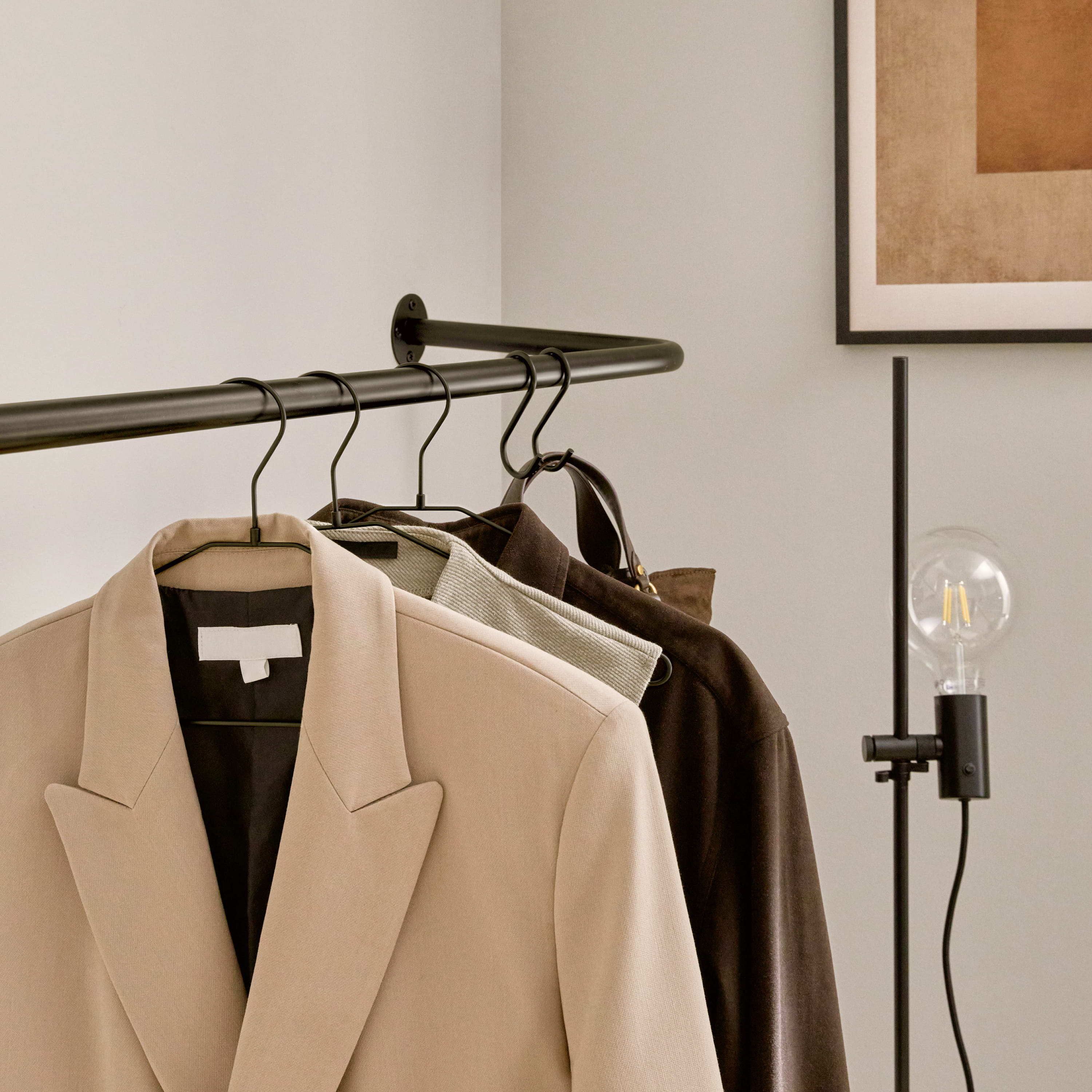 Clothes rail ROUND wall