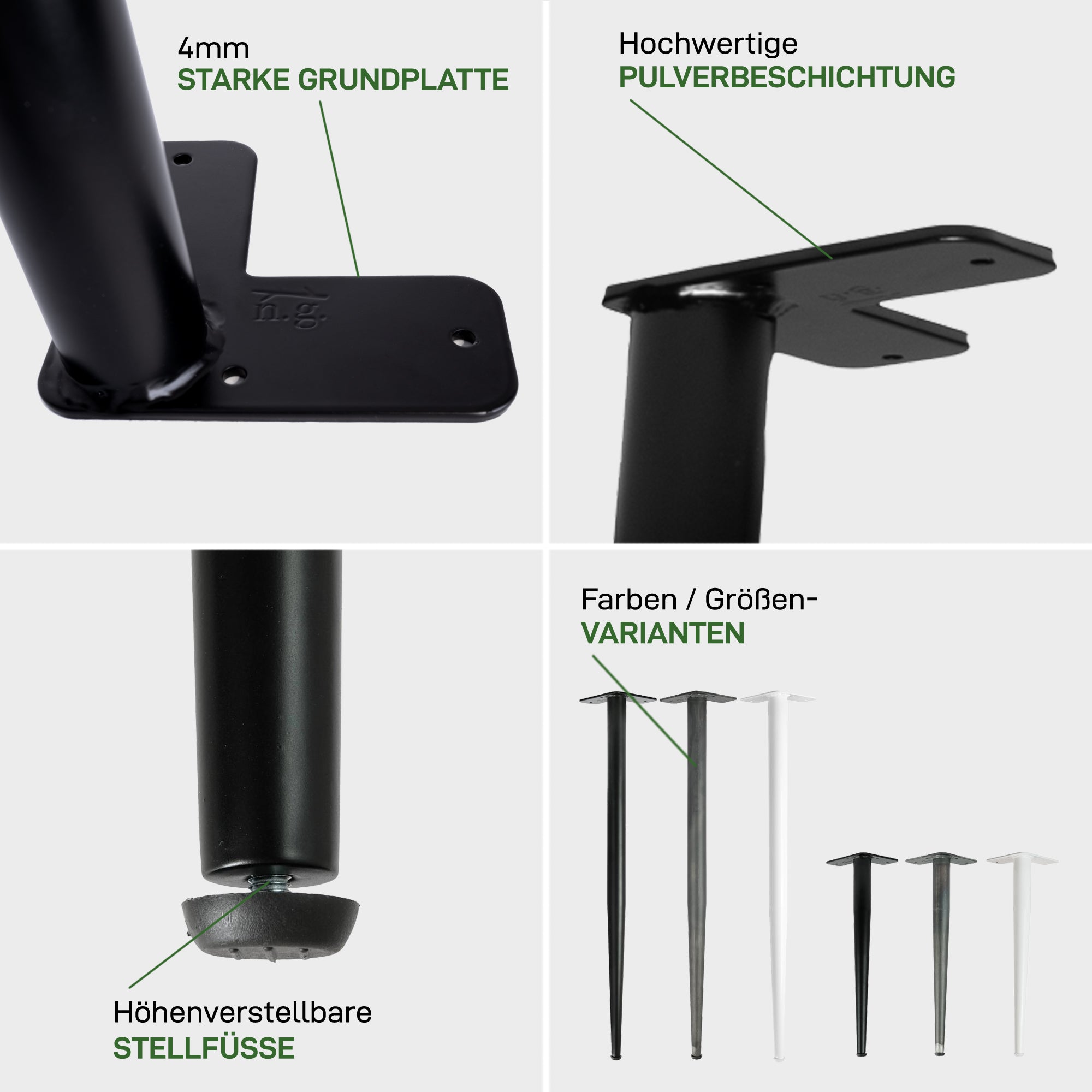 4er Set CONICAL Legs