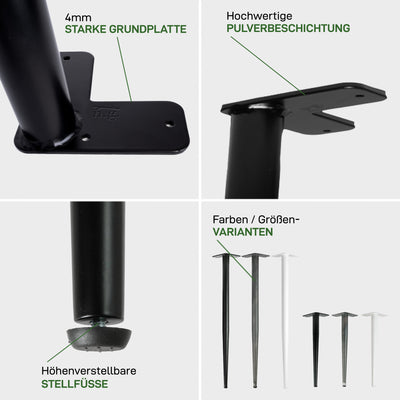 4er Set CONICAL Legs