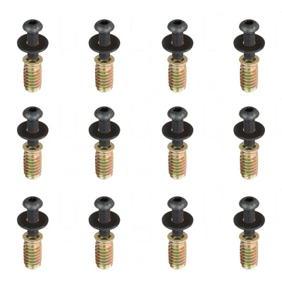 Screw set with threaded insert