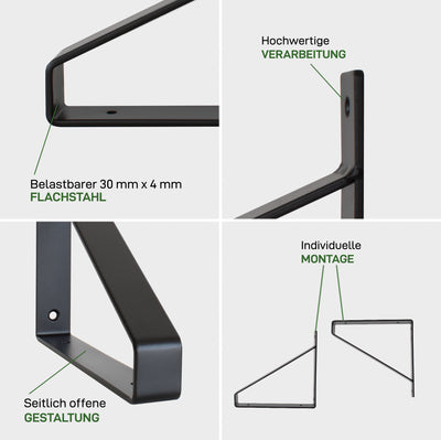 Set of 2 shelf brackets BERLIN-MITTE