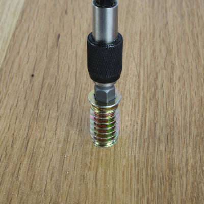 Screw set with threaded insert
