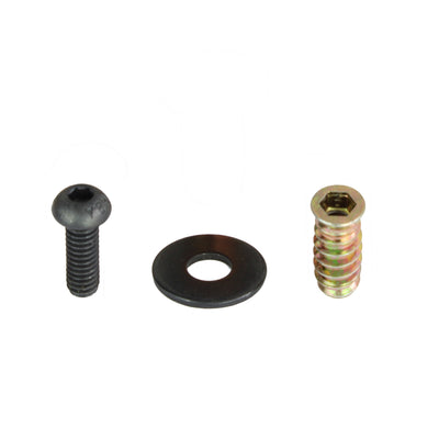 Screw set with threaded insert
