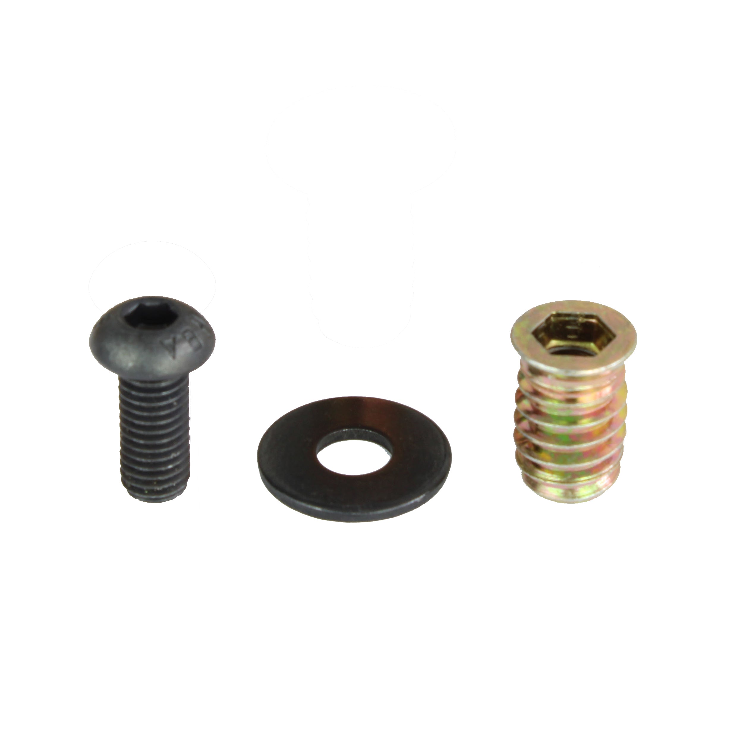 Screw set with threaded insert