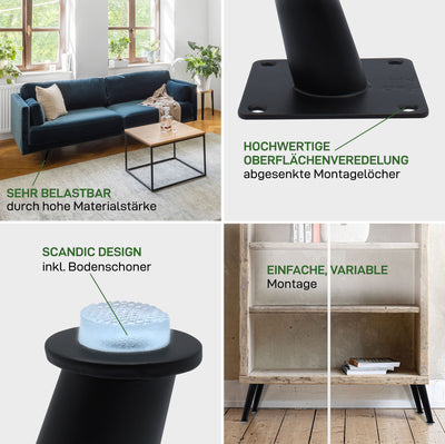 Set van 4 meubelpoten CONICAL