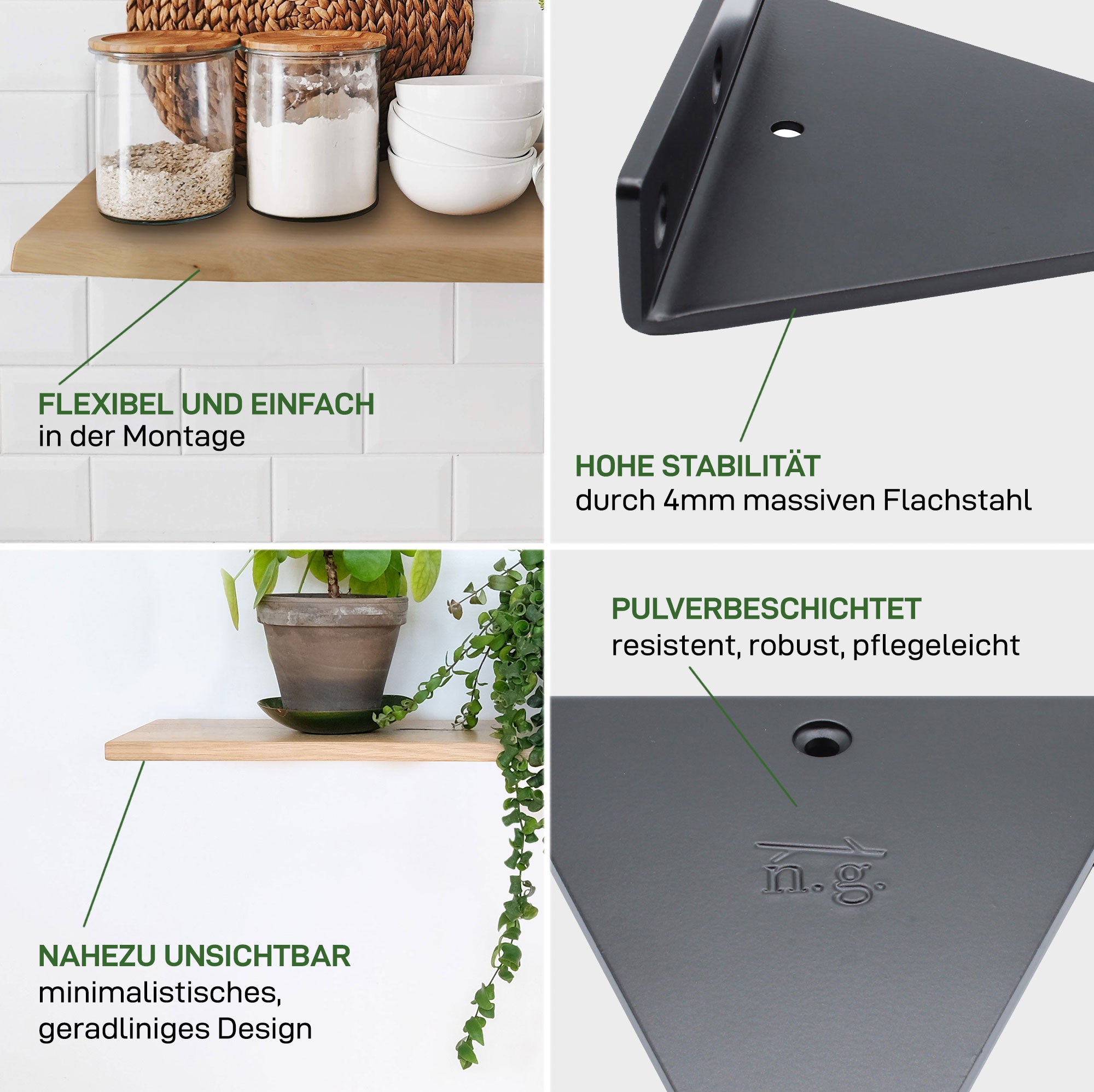 Set van 2 plankbeugels STEGLITZ