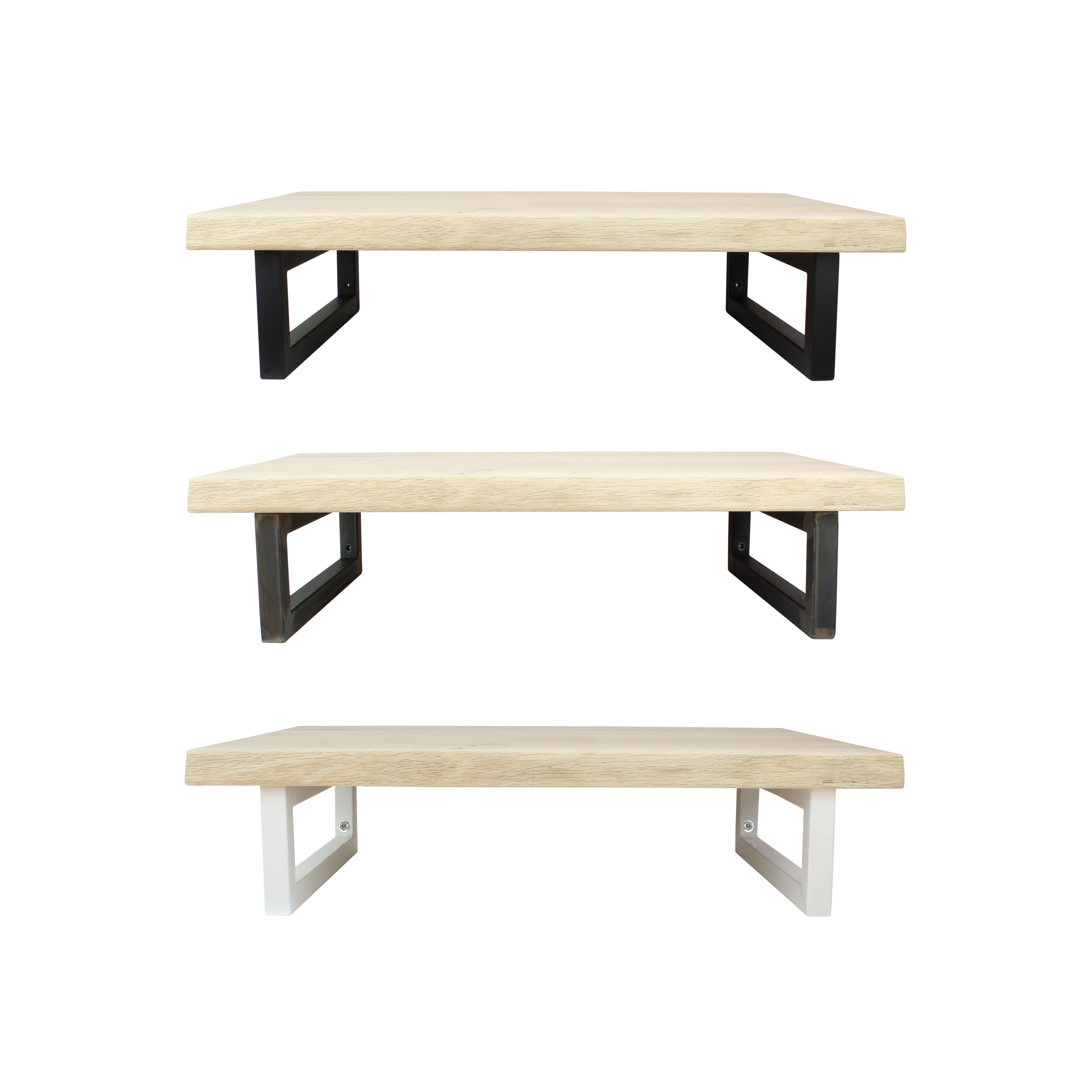 Set of 2 wall brackets RECHTECK